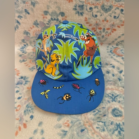 Disney The Lion King Tastes Like Chicken Simba Timon Pumbaa Bug Toss Hat Vintage - Picture 2 of 11